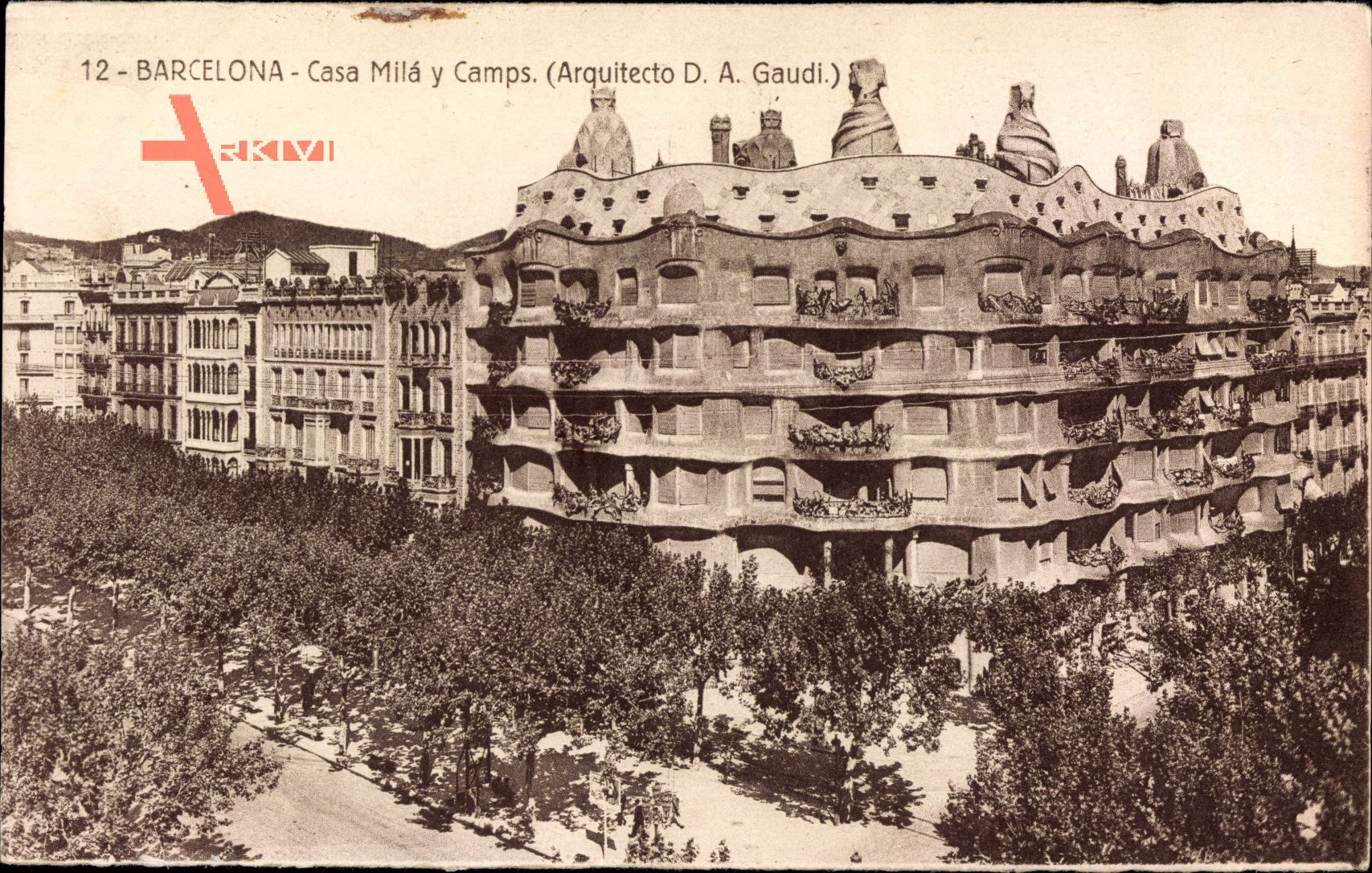 Barcelona Katalonien, Casa Mila y Camps, Arquitecto D.A. Gaudi