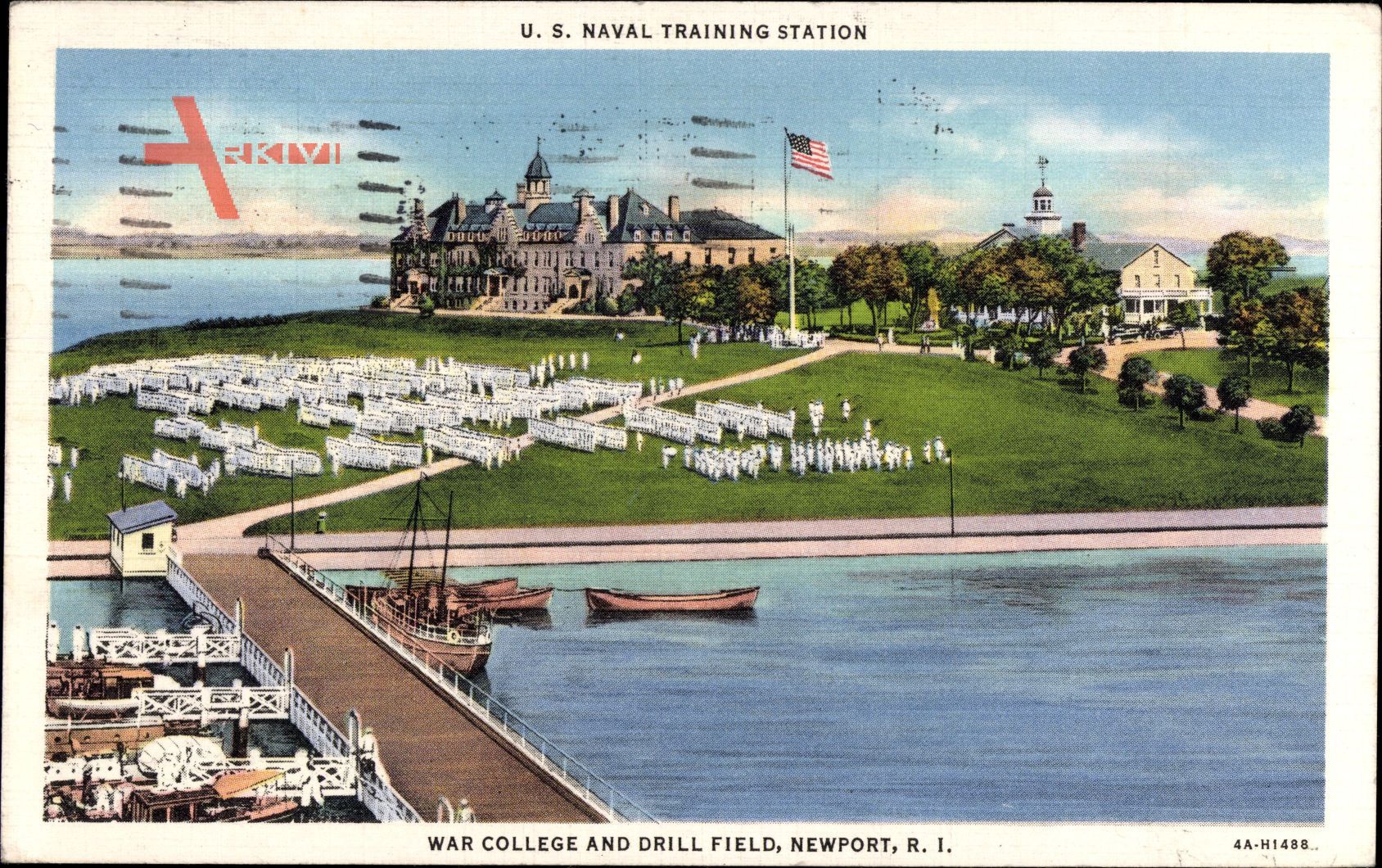 Newport Rhode Island USA, War College and Drill Field, US Naval Training