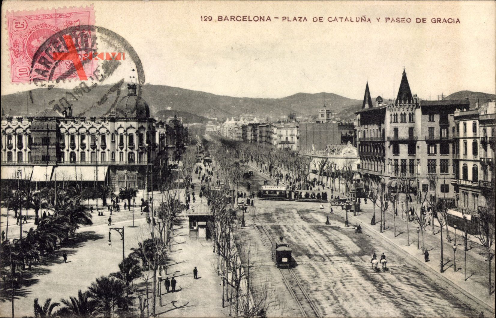 Barcelona Katalonien, Plaza de Cataluna y Pasero de Gracia
