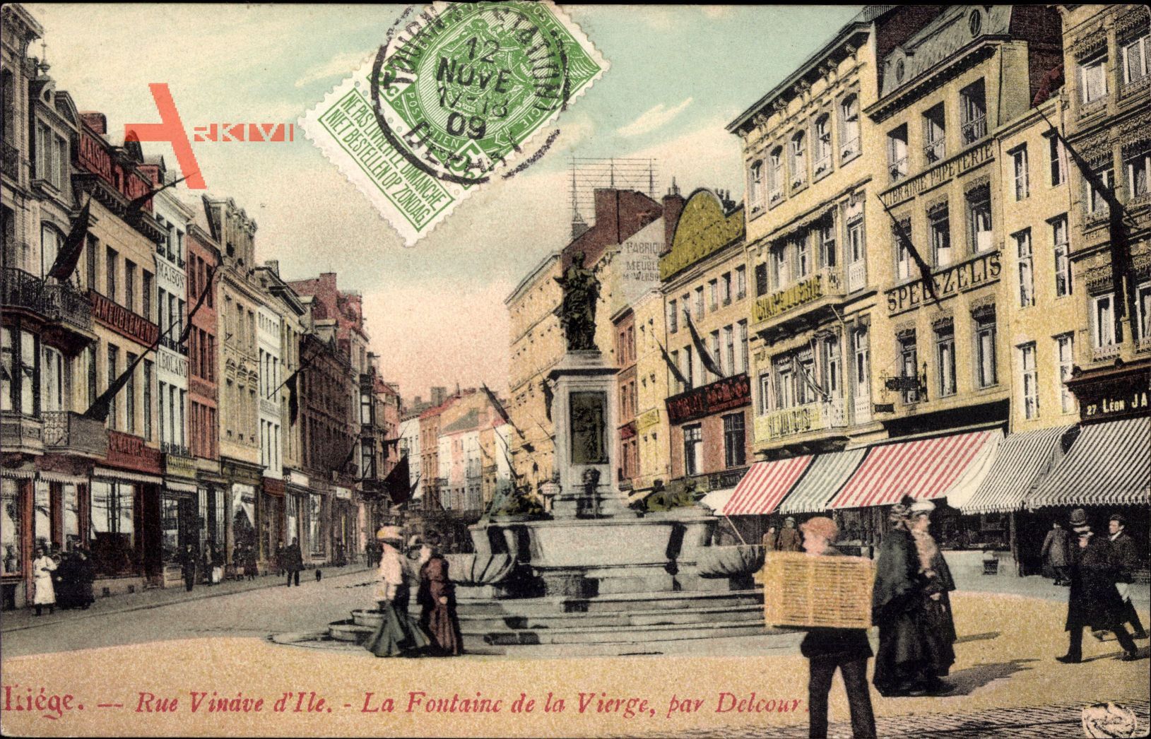 Liège Lüttich Wallonien, Rue Vinave dIle, La Fontaine de la Vierge, Delcour