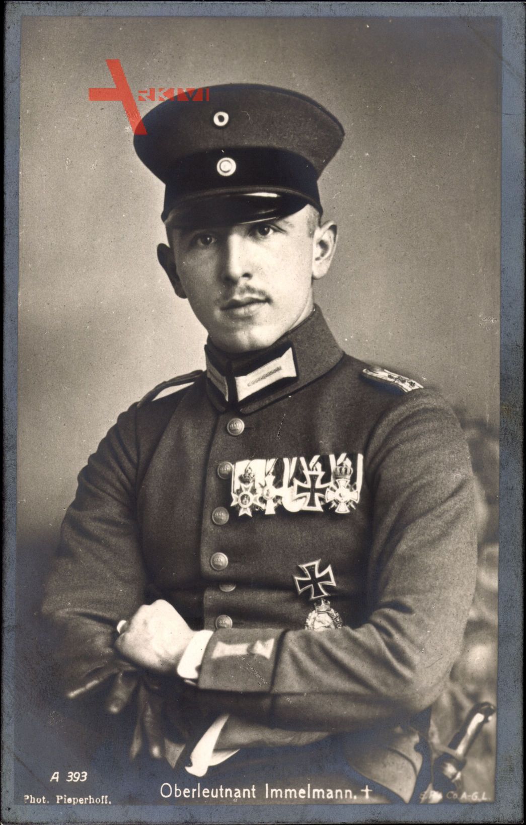 Jagdflieger Oberleutnant Max Immelmann, Portrait, Orden
