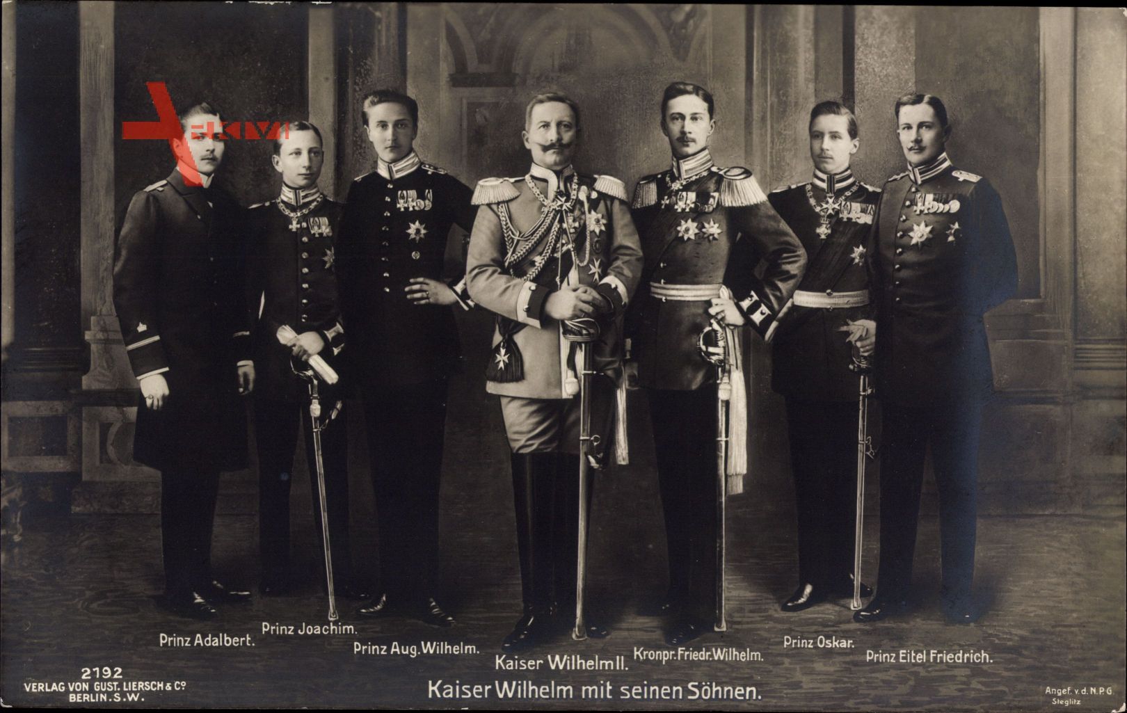 Kaiser Wilhelm II., Sechs Söhne, Prinzen, Liersch 2192