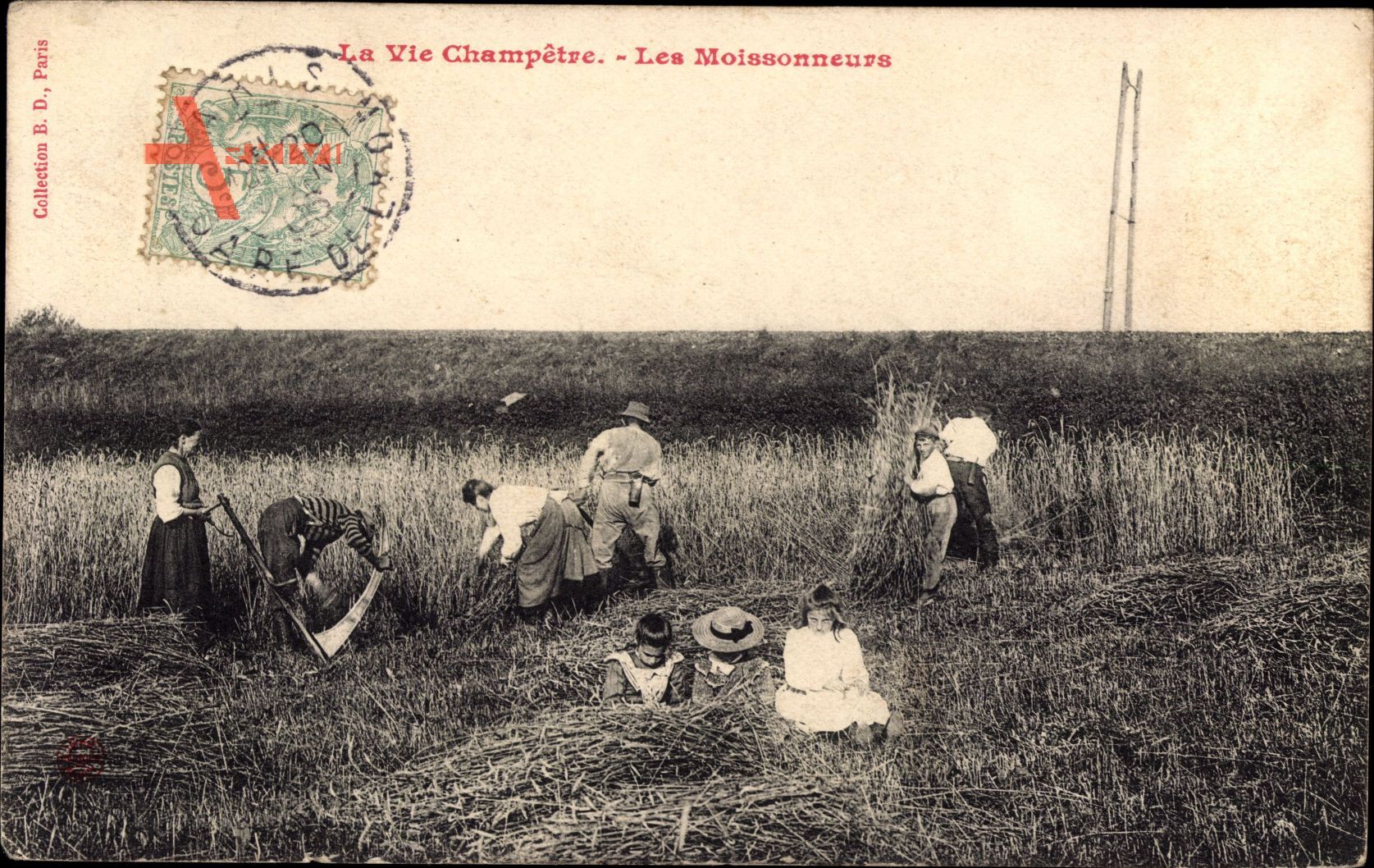 La Vie Champêtre, Les Moissonneurs, Strohernte in Frankreich