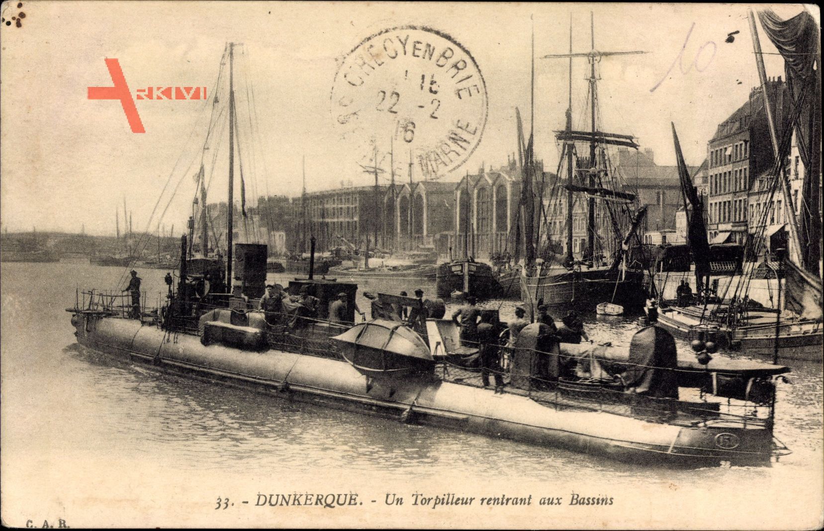 Dunkerque Nord, Torpilleur rentrant aux Bassins, Torpedoboot