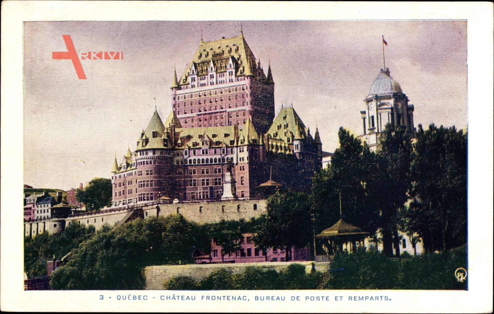 Montreal Québec Kanada, Château Frontenac, Bureau de Poste, Remparts