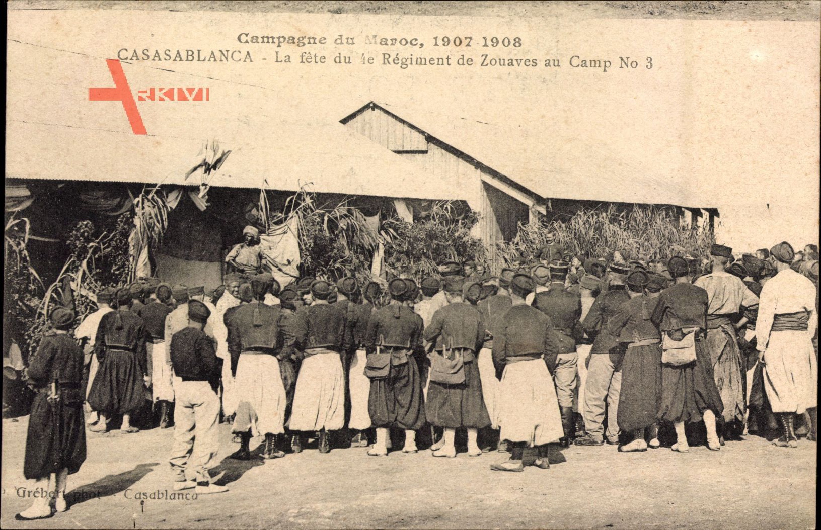 Casablanca Marokko, La fête du 4e Régiment de Zouaves au Camp No 3