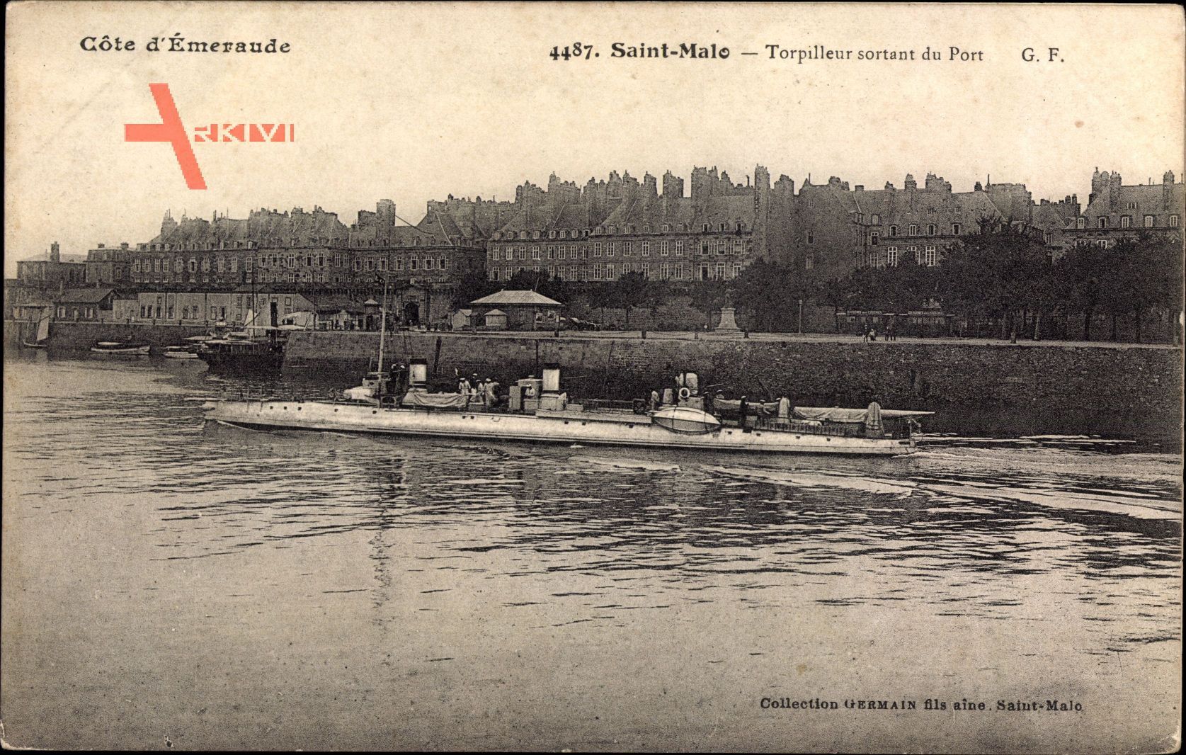Saint Malo Ille et Vilaine, Torpilleur sortant du Port, Torpedoboot