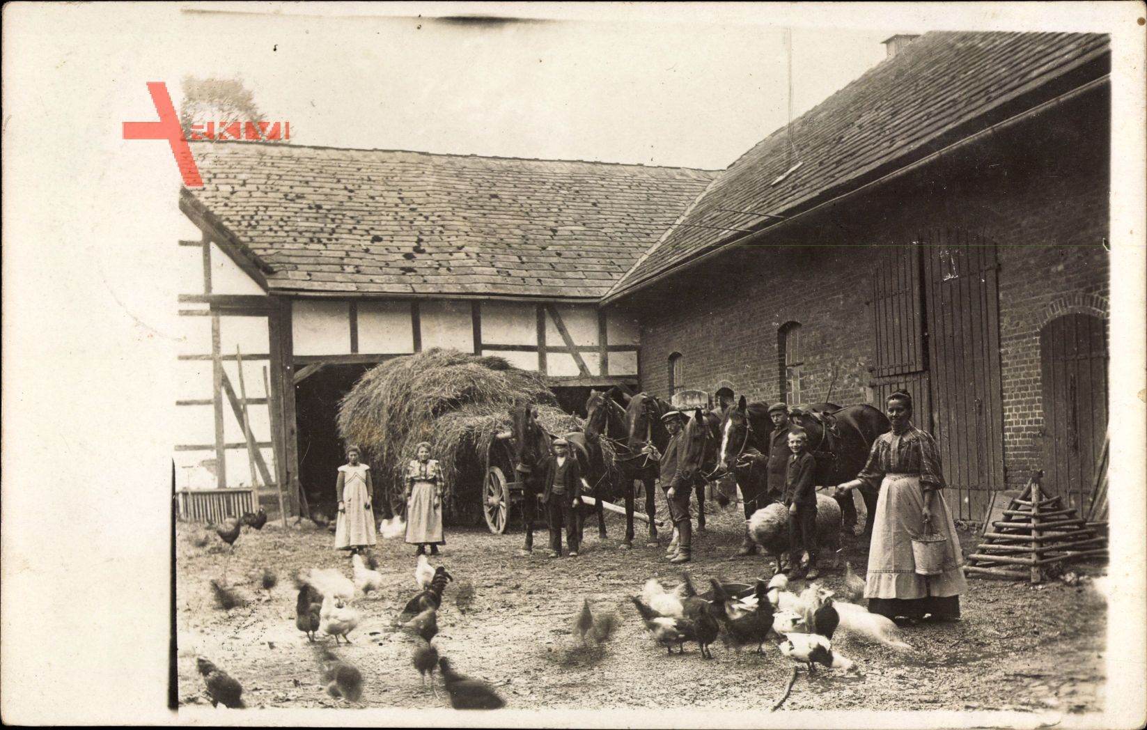 Heyen Kreis Holzminden, Bauernhof mit seinen Bewohnern
