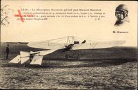 Monoplan Hanriot, Piloté par Marcel Hanriot, Flugzeug, Flugpionier