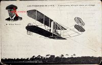 Les Pionniers de lAir, lAeroplane Wright dans un virage, Doppeldecker