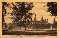 Ottawa Ontario Kanada, Parliament Buildings from Major Hill Park