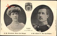 König Albert I. von Belgien, Königin Elisabeth von Belgien, Paris 1910