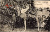 Doussineau, Ex. Boulanger, Mann ohne Beine auf einem Kamel, Kriegsveteran