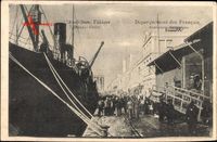 Saloniki Griechenland, Debarquement des Francais, Dampfschiff
