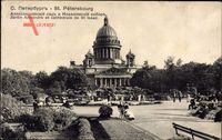 Sankt Petersburg Russland, Jardin Alexandre et cathédrale de St. Isaac