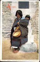 Nampeyo, Noted Hopi Pottery Maker, Grandchild, Indianerin, Enkel, Töpferin