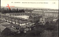 Évreux Eure, Quartier des Dragons, vu de Saint Michel, Baracken