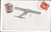 Frey, en vol, sur monoplan Morane, Flugzeug, Flugpioniere
