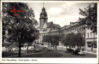 Bad Schwalbach im Rheingau Taunus Kreis, Straßenpartie, Rathaus, Autos