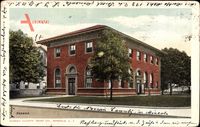 Mineola New York State USA, Nassasu County Trust, street, facade