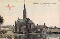 Missy Aisne, Laon Environs, Gewässer, Blick auf die Kirche
