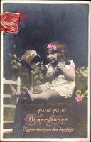 Glückwunsch Neujahr, Allo Allo, Kleines Mädchen am Telefon