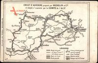 Landkarten Circuit dAuvergne proposé par Michelin, ACF, Clermont Ferrand