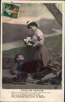 Dame de France, Sanitäterin, Krankenschwester, Verletzter Soldat