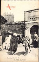 Fès Fez Marokko, La Talau, Boushira, bepackter Esel