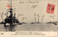 Französische Kriegsschiffe, Revue Navale de Toulon, Sept 1911, Masséna