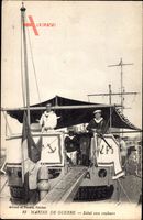 Marine de Guerre, Salut aux couleurs, Franz. Matrosen, Torpedoboot