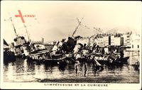 LImpétueuse et la Curieuse, Französische Kriegsschiffe, Wracks im Hafen