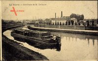 La Bassée Nord, Distillerie de M. Dellerue, Lastkahn, Fusspartie