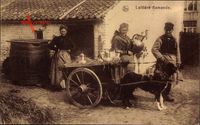 Belgien, Laitières Flamande, Flämische Milchmädchen, Zughund