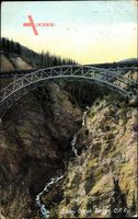 Saskatchewan Kanada, Stony Creek Bridge, Felsen, Brücke, Fluss