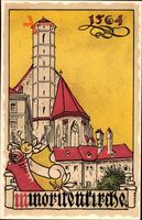 Wappen Wien Österreich, Blick auf die Minoritenkirche AD 1564