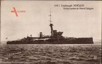 Britisches Kriegsschiff, HMS Hercules, Dreadnought, portant pavillon
