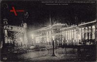 Exposition decennale de lAutomobile 1907 à 1908, Illuminations de lentrée