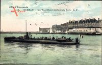 St. Malo Ile et Vilaine, Un Torpilleur sortant du Port, Torpedoboot