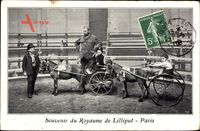 Souvenir du Royaume de Lilliput, Paris, Ponywagen, Liliputaner
