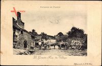 Paysages de France, La Grande Rue du Village, Bauernhof, Ochsenkarren