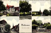 Bollensen Uslar in Niedersachsen, Partie an der Eiche, Kirche, Schule