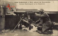 Berlin, Straßenkämpfe, Generalstreik 1919, Maschinengewehr, Waisenbrücke
