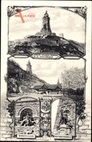 Steinthaleben Kyffhäuserland, Kaiser Wilhelm Denkmal, Barbarossa, Standbild